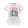 Fifth Sun Disney Little & Big Kid Girls Crew Neck Short Sleeve Slim Fit Alice In Wonderland Graphic T-shirt In White