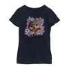 Fifth Sun Disney Little & Big Kid Girls Crew Neck Short Sleeve Slim Fit Raya Graphic T-shirt In Blue