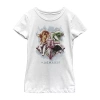 Fifth Sun Hogwarts Little & Big Kid Girls Crew Neck Short Sleeve Slim Fit Harry Potter Graphic T-shirt In White