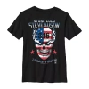 Fifth Sun Little & Big Kid Boys Crew Neck Short Sleeve Flag Regular Fit Wwe Graphic T-shirt In Black