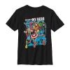 Fifth Sun Little & Big Kid Boys Crew Neck Short Sleeve Regular Fit Avengers Graphic T-shirt In Black