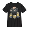 Fifth Sun Little & Big Kid Boys Crew Neck Short Sleeve Regular Fit Despicable Me Minions Graphic T-shirt In Black