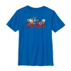 Fifth Sun Little & Big Kid Boys Crew Neck Short Sleeve Regular Fit Looney Tunes Graphic T-shirt In Blue