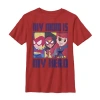 Fifth Sun Little & Big Kid Boys Crew Neck Short Sleeve Regular Fit Marvel Graphic T-shirt In Red