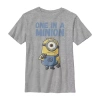 Fifth Sun Little & Big Kid Boys Crew Neck Short Sleeve Regular Fit Minions Graphic T-shirt In Gray