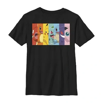 Fifth Sun Little & Big Kid Boys Crew Neck Short Sleeve Regular Fit Pokeman Graphic T-shirt In Black