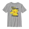 Fifth Sun Little & Big Kid Boys Crew Neck Short Sleeve Regular Fit Pokeman Graphic T-shirt In Gray