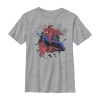 Fifth Sun Little & Big Kid Boys Crew Neck Short Sleeve Regular Fit Spiderman Graphic T-shirt In Gray
