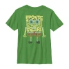 Fifth Sun Little & Big Kid Boys Crew Neck Short Sleeve Regular Fit Spongebob Graphic T-shirt In Green