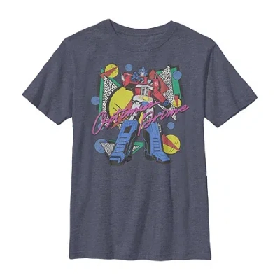 Fifth Sun Little & Big Kid Boys Crew Neck Short Sleeve Regular Fit Transformers Graphic T-shirt In Blue