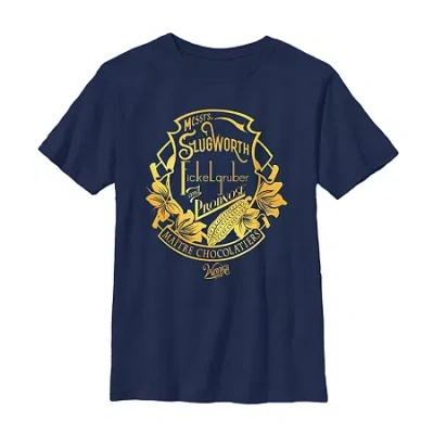 Fifth Sun Little & Big Kid Boys Crew Neck Short Sleeve Regular Fit Willy Wonka Graphic T-shirt In Blue