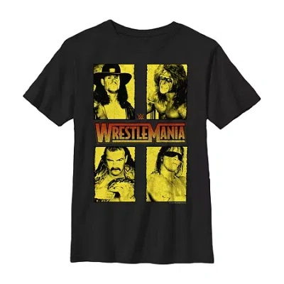 Fifth Sun Little & Big Kid Boys Crew Neck Short Sleeve Regular Fit Wwe Graphic T-shirt In Black
