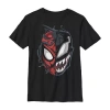 Fifth Sun Little & Big Kid Boys Crew Neck Short Sleeve Slim Fit Marvel Venom Graphic T-shirt In Black