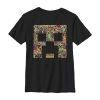 Fifth Sun Little & Big Kid Boys Crew Neck Short Sleeve Slim Fit Minecraft Graphic T-shirt In Black