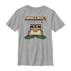 Fifth Sun Little & Big Kid Boys Crew Neck Short Sleeve Slim Fit Minecraft Graphic T-shirt In Gray