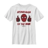 Fifth Sun Little & Big Kid Boys Crew Neck Short Sleeve Slim Fit Spiderman Graphic T-shirt In Gray