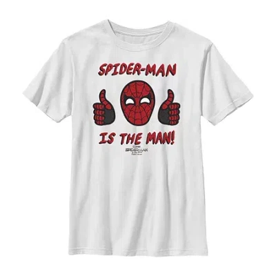 Fifth Sun Little & Big Kid Boys Crew Neck Short Sleeve Slim Fit Spiderman Graphic T-shirt In Gray