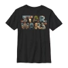 Fifth Sun Little & Big Kid Boys Crew Neck Short Sleeve Slim Fit Star Wars Graphic T-shirt In Black
