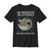 Fifth Sun Little & Big Kid Boys Crew Neck Short Sleeve Slim Fit Star Wars Graphic T-shirt In Black
