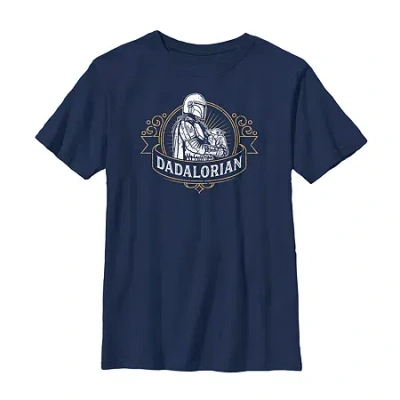 Fifth Sun Little & Big Kid Boys Crew Neck Short Sleeve Slim Fit Star Wars Graphic T-shirt In Blue