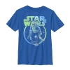 Fifth Sun Little & Big Kid Boys Crew Neck Short Sleeve Slim Fit Star Wars Graphic T-shirt In Blue