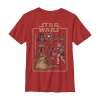 Fifth Sun Little & Big Kid Boys Crew Neck Short Sleeve Slim Fit Star Wars Graphic T-shirt In Red