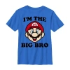 Fifth Sun Little & Big Kid Boys Crew Neck Short Sleeve Slim Fit Super Mario Graphic T-shirt In Blue