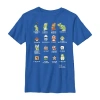 Fifth Sun Little & Big Kid Boys Crew Neck Short Sleeve Slim Fit Super Mario Graphic T-shirt In Blue