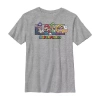 Fifth Sun Little & Big Kid Boys Crew Neck Short Sleeve Slim Fit Super Mario Graphic T-shirt In Gray