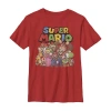 Fifth Sun Little & Big Kid Boys Crew Neck Short Sleeve Slim Fit Super Mario Graphic T-shirt In Multi
