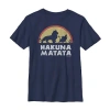 Fifth Sun Little & Big Kid Boys Crew Neck Short Sleeve Slim Fit The Lion King Graphic T-shirt In Blue