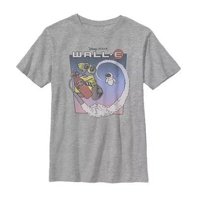 Fifth Sun Little & Big Kid Boys Crew Neck Short Sleeve Slim Fit Wall-e Graphic T-shirt In Gray
