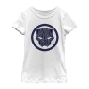 Fifth Sun Little & Big Kid Girls Crew Neck Short Sleeve Classic Fit Black Panther Graphic T-shirt In White