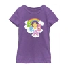 Fifth Sun Little & Big Kid Girls Crew Neck Short Sleeve Regular Fit Care Bears Graphic T-shirt In Purple