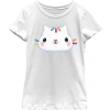 Fifth Sun Little & Big Kid Girls Crew Neck Short Sleeve Regular Fit Gabby's Dollhouse Graphic T-shirt In White