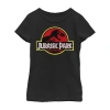 Fifth Sun Little & Big Kid Girls Crew Neck Short Sleeve Regular Fit Jurassic World Graphic T-shirt In Black