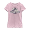 Fifth Sun Little & Big Kid Girls Crew Neck Short Sleeve Regular Fit Jurassic World Graphic T-shirt In Purple