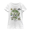 Fifth Sun Little & Big Kid Girls Crew Neck Short Sleeve Regular Fit Jurassic World Graphic T-shirt In White