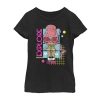 Fifth Sun Little & Big Kid Girls Crew Neck Short Sleeve Regular Fit Lol Graphic T-shirt In Black