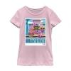 Fifth Sun Little & Big Kid Girls Crew Neck Short Sleeve Regular Fit Lol Graphic T-shirt In Pink