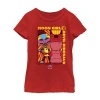 Fifth Sun Little & Big Kid Girls Crew Neck Short Sleeve Regular Fit Marvel Moon Girl Graphic T-shirt In Red