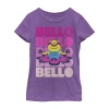 Fifth Sun Little & Big Kid Girls Crew Neck Short Sleeve Regular Fit Minions Graphic T-shirt In Purple