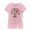 Fifth Sun Little & Big Kid Girls Crew Neck Short Sleeve Regular Fit Minnie Mouse Graphic T-shirt In Pink