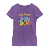 Fifth Sun Little & Big Kid Girls Crew Neck Short Sleeve Regular Fit Pokeman Graphic T-shirt In Purple