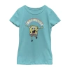 Fifth Sun Little & Big Kid Girls Crew Neck Short Sleeve Regular Fit Spongebob Graphic T-shirt In Blue