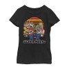 Fifth Sun Little & Big Kid Girls Crew Neck Short Sleeve Regular Fit Super Mario Graphic T-shirt In Black