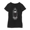 Fifth Sun Little & Big Kid Girls Crew Neck Short Sleeve Regular Fit Wednesday Addams Graphic T-shirt In Black