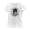 Fifth Sun Little & Big Kid Girls Crew Neck Short Sleeve Regular Fit Wednesday Addams Graphic T-shirt In White