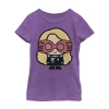 Fifth Sun Little & Big Kid Girls Crew Neck Short Sleeve Slim Fit Harry Potter Graphic T-shirt In Purple