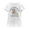 Fifth Sun Little & Big Kid Girls Crew Neck Short Sleeve Slim Fit Mickey And Friends Mickey Mouse Graphic T-shi In White